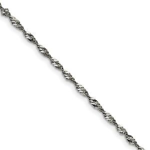 2.5mm Stainless Steel Singapore Chain Necklace, 20 Inch